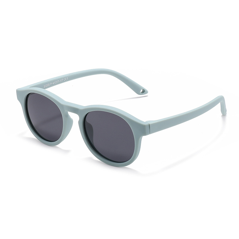 Primeras gafas de sol para bebé de 0 a 3 años, para recién nacido, con correa, redondas, flexibles, polarizadas UV400, accesorio de gafas de sol de silicona para bebé: Café