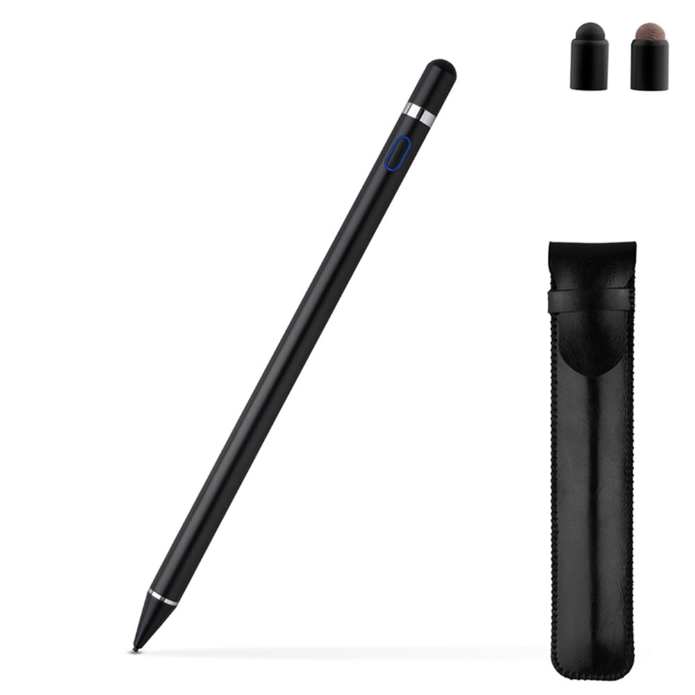 Mobile phone tablet computer drawing and drawing intelligent pencil based on general capacitance pen and active touch pen(Black)