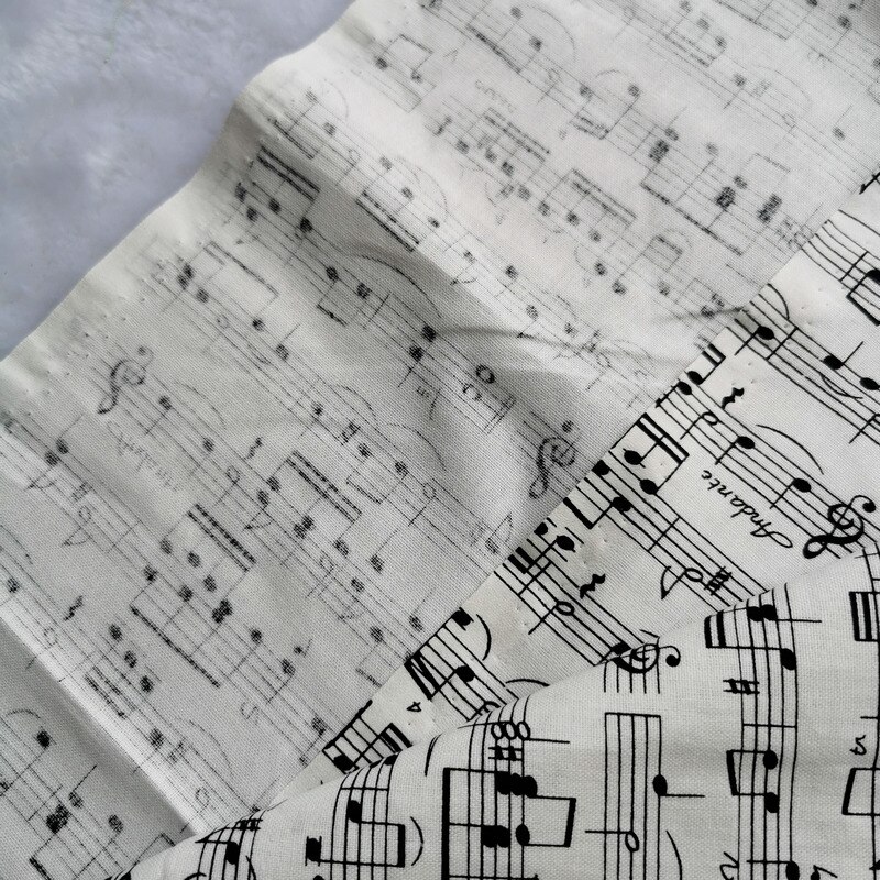 Tessuti in tessuto di cotone con stampa di Nota musicali tessuto economico per maschera larghezza 110cm panno per materiale patchwork cucito fai-da-te