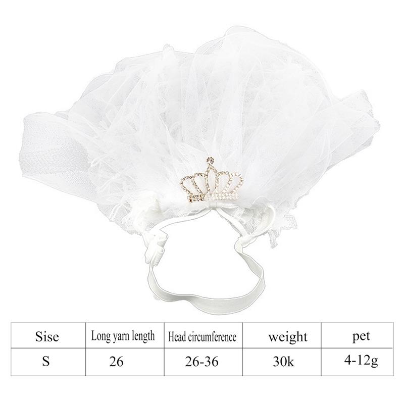 Dog Bandana Pet Princess Luxury Lace Dog Wedding Veil Bride Costume Bridal Boutique Puppy Cat Pets Grooming ​