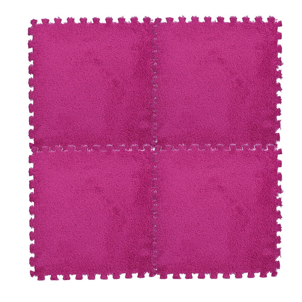 Tapis de Puzzle en mousse Eva pour enfants, 25x25cm, 7 couleurs, sol pour bébé, beauté et santé: Hot Pink 