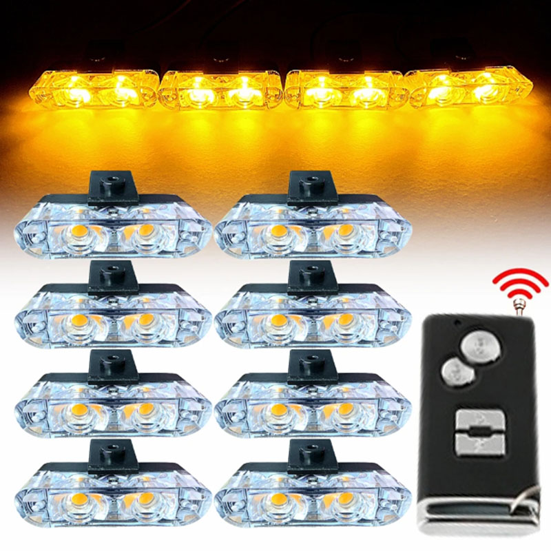 LED Auto Frontgrill Blitz Polizei Lichter Blitz Warnleuchte verrotten blau gelb Rettungs fahrzeug nicht Blinker Signal Beleuchtung