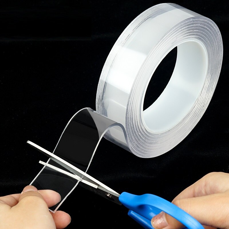 Nano cinta mágica impermeable para el hogar, cinta adhesiva transparente de doble cara, sin traza, reutilizable, 024094, 1/2/3/5M