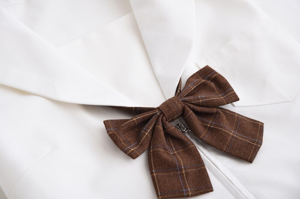 Long Sleeves Japanese School Uniform Girl Sailor Dress Red/Khaki Plaid Skirt Uniformes Japonais Korean Costumes For Girl