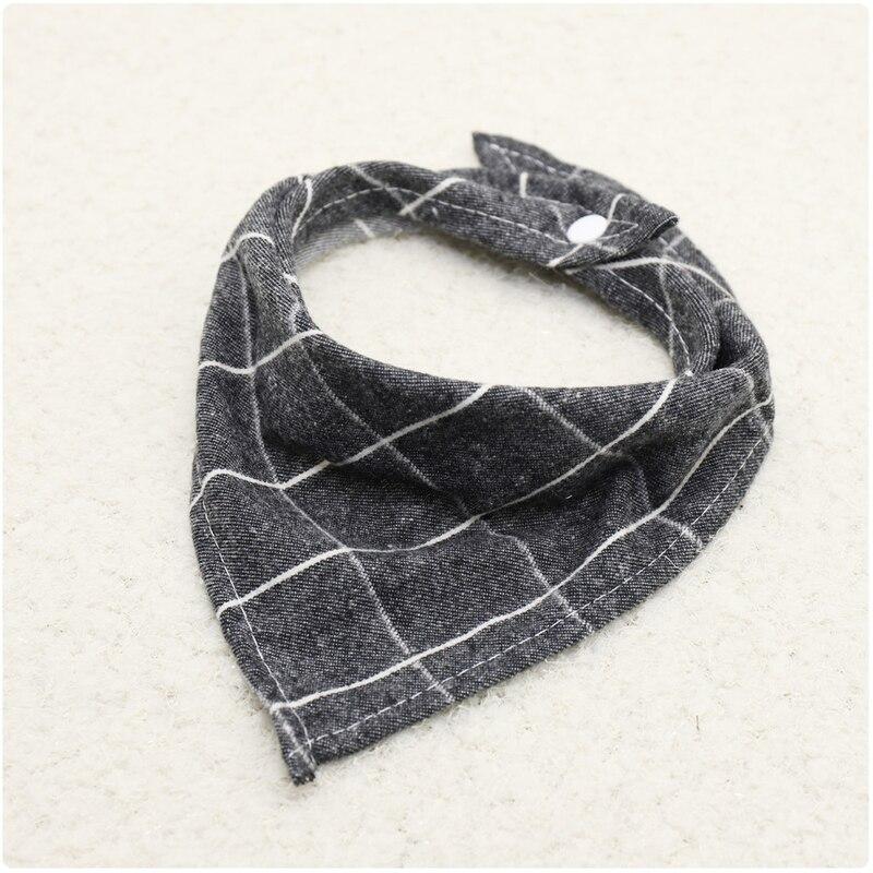 Baberos de algodón para bebés, paños de eructo para niños, toalla de Saliva a cuadros ajustable, pañuelo para niña, Baberos triangulares para recién nacidos