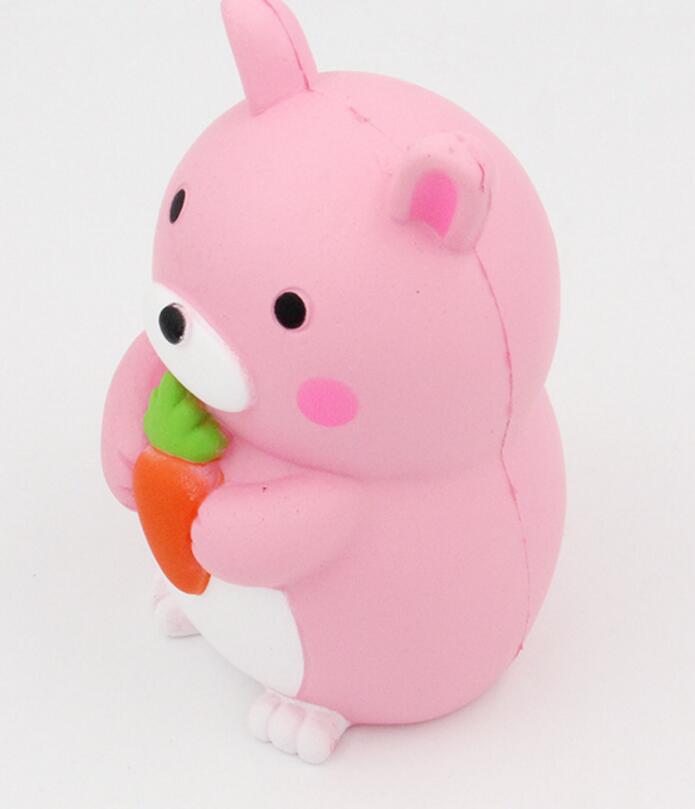 Newest Squeeze Radish Rabbit Squishy Slow Rising Decompression Easter Phone Strap Kid Toys