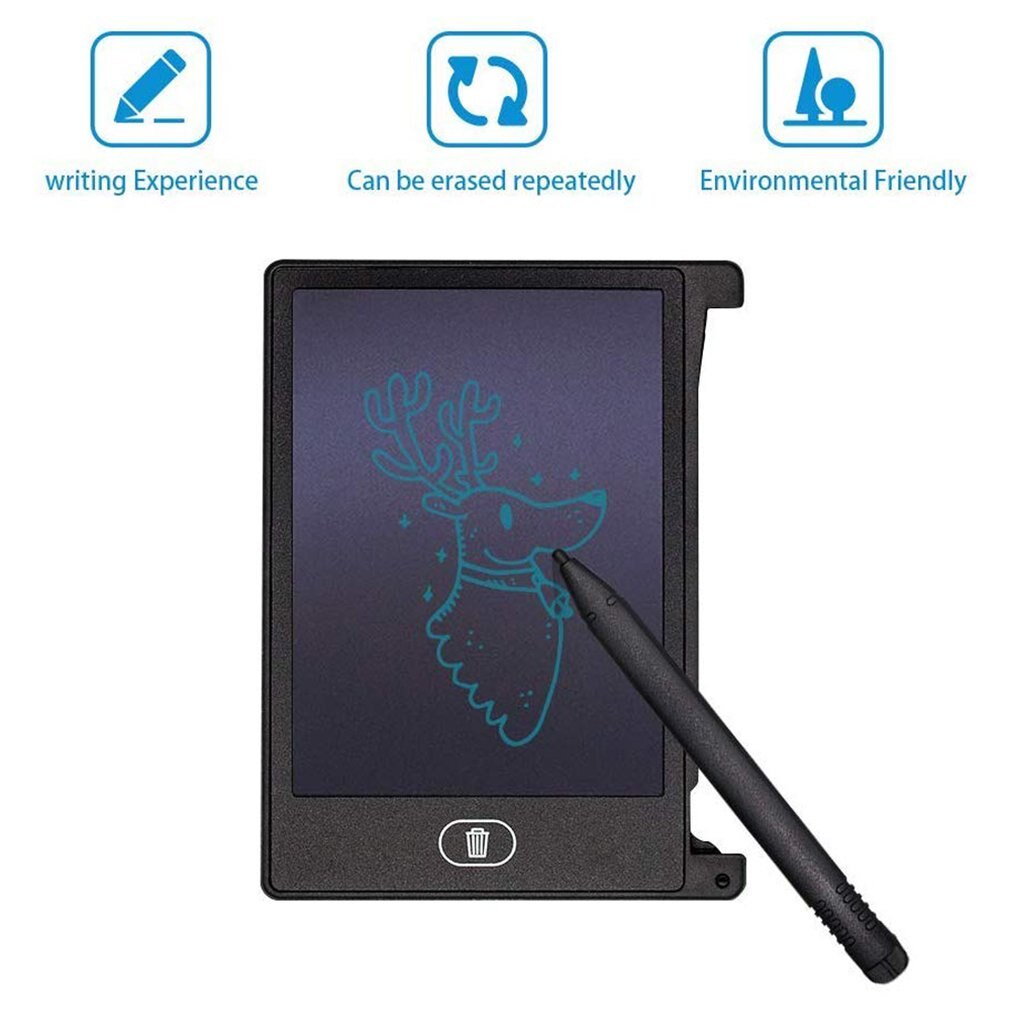 4.4 tommer lcd digital engelsk lcd-tablet bærbar mini børnetegning graffiti bord besked skrivebræt