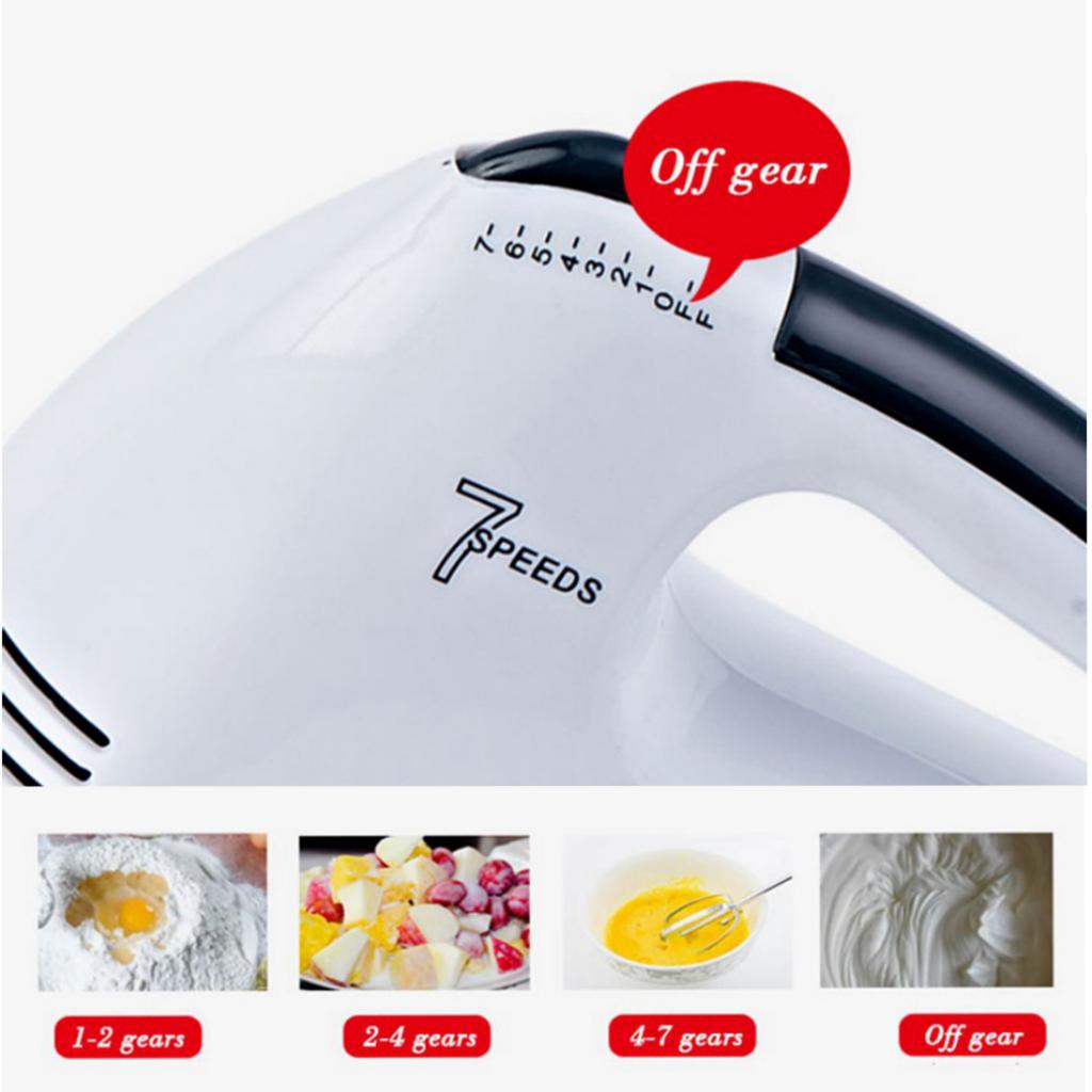 Elektrische Hand Mixer 7-Speed Mini Met Emmer Stand Mixer Voor Bakken Taart