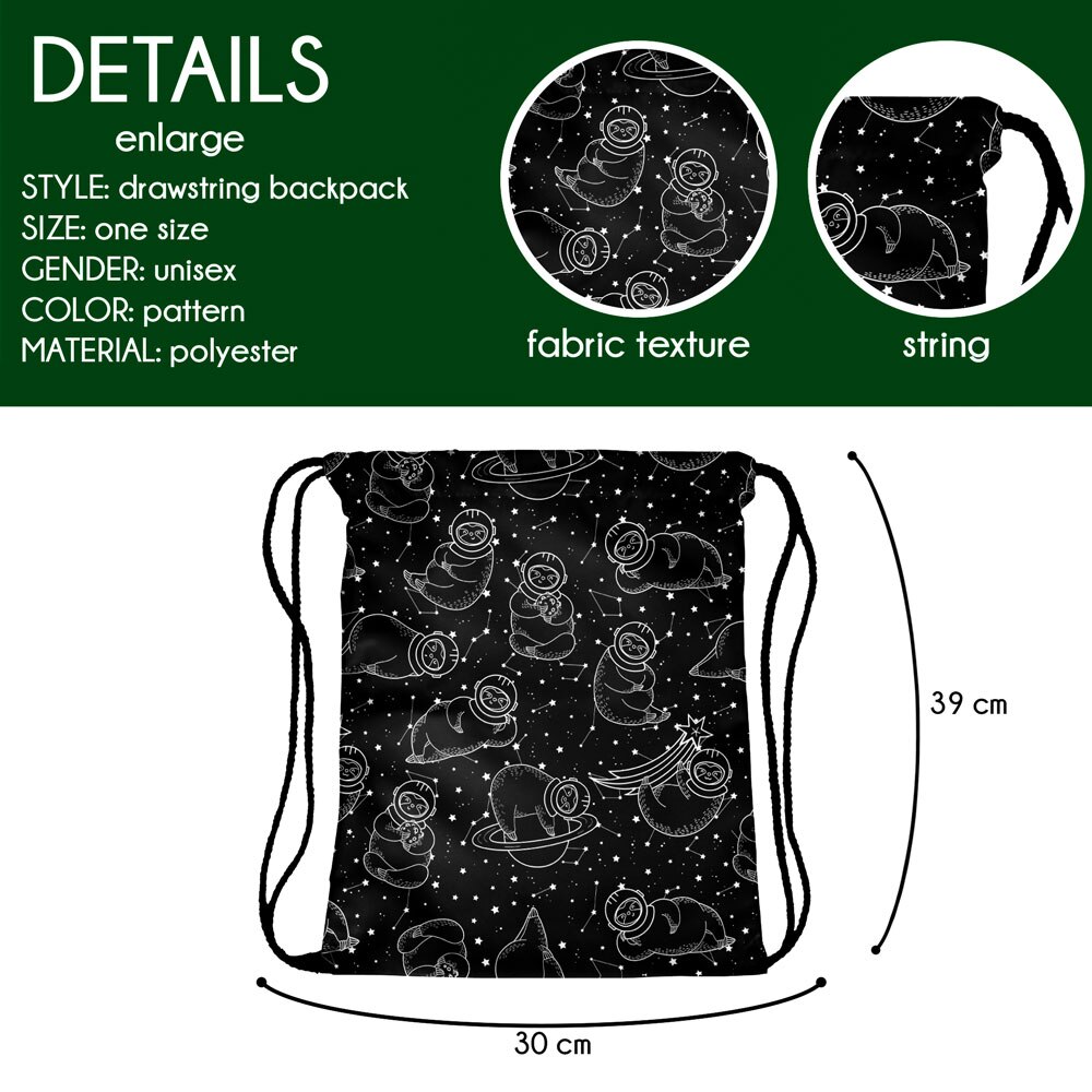 Who Cares Women Drawstring Bag Pouch Fabric Shoe Bag For School 3D Printing String Storage Lace Backpack