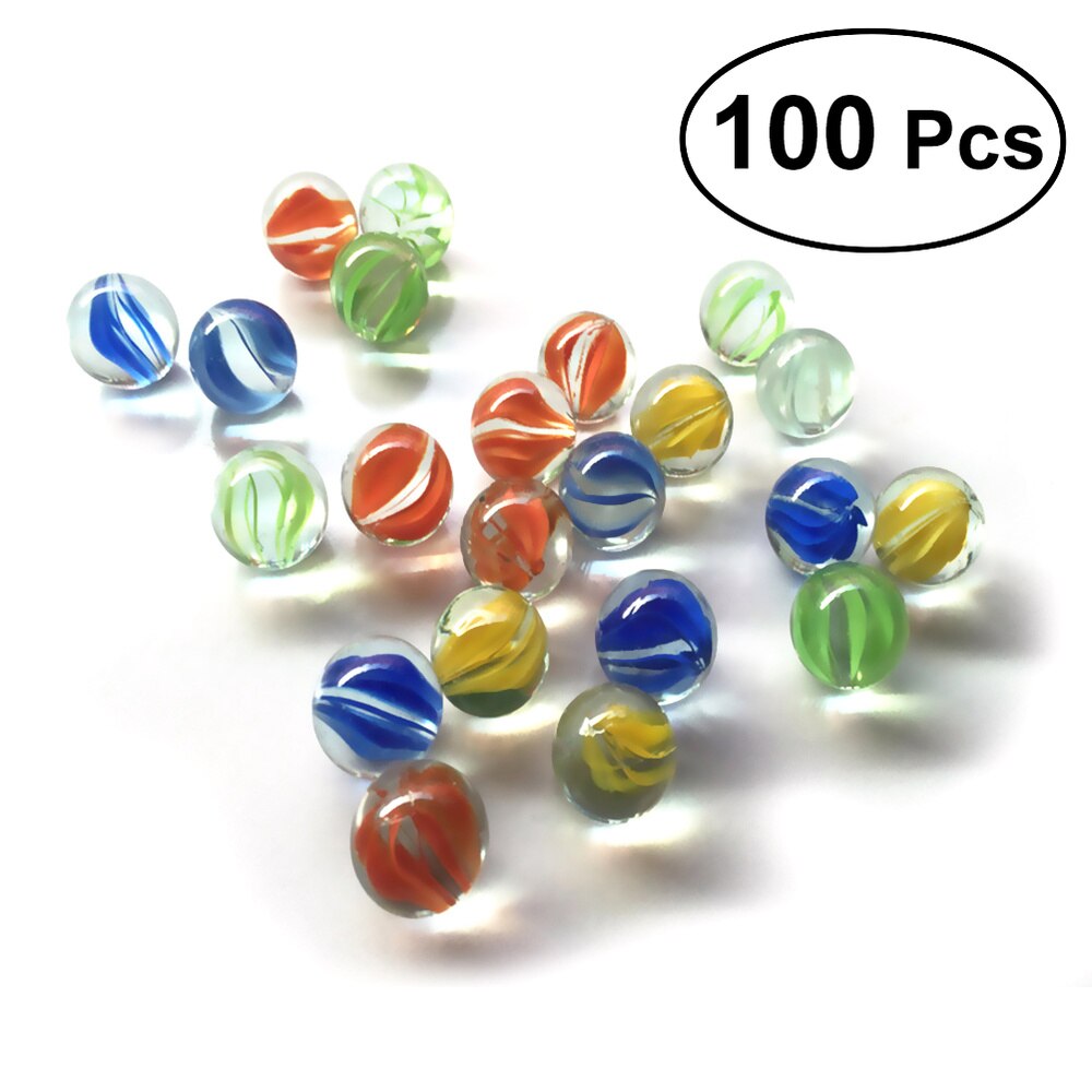 Set of Marbles Lovely Cute Chic Interesting Glass Marbles for Children Kids Boys: 100 pcs