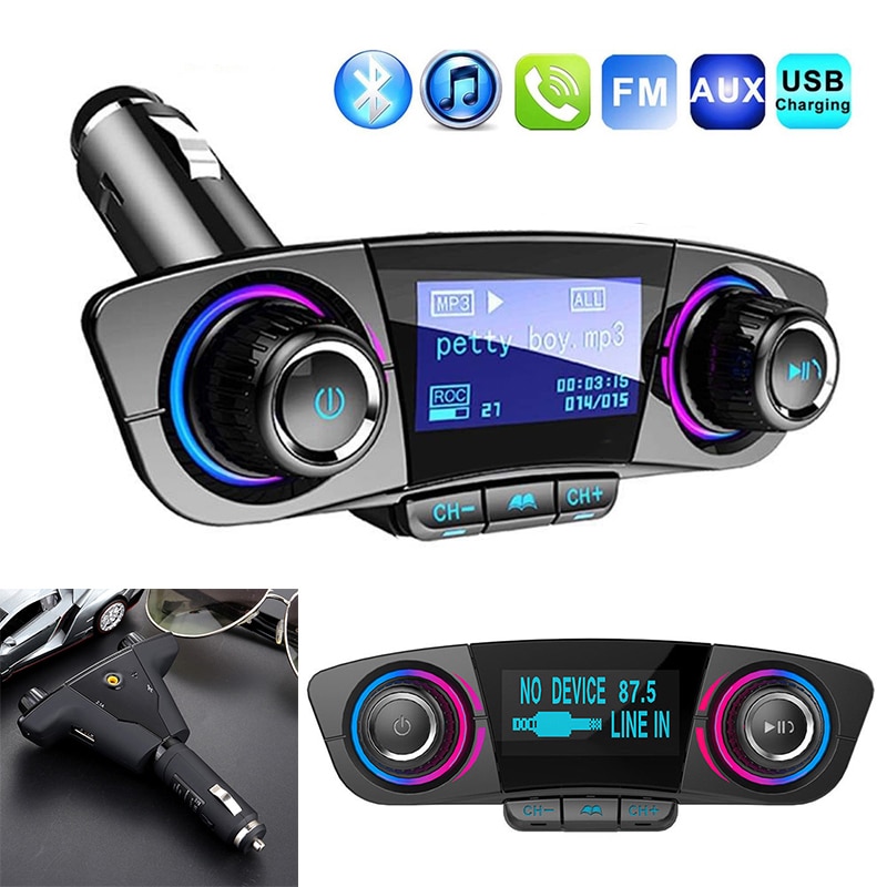 Draadloze Bluetooth Auto MP3 Speler Fm-zender Radio Lcd Usb Charger Kit