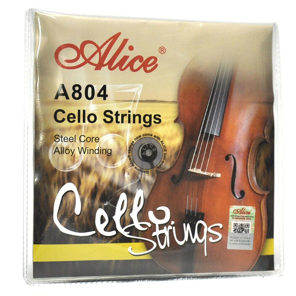 Alice A804 Cello Snaren 4-String Set A-1 D-2 G-3 C-4 Stalen Kern Legering Kronkelende