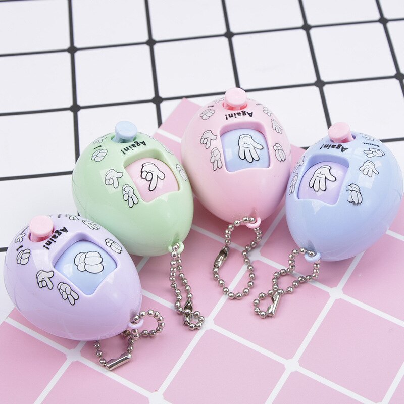 Guessing Toy Family Keychain Rock Paper Scissors Round Egg