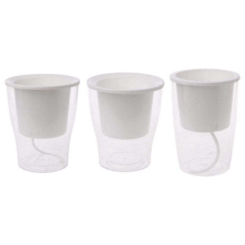 Auto Irrigate Flower Pot Vase Automatic Watering Planter Lazy Planting Round