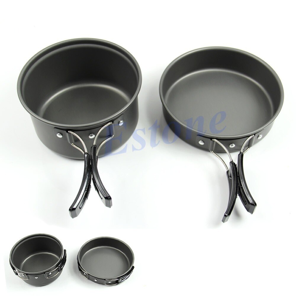 8 Stuks Outdoor Camping Wandelen Cookware Backpacken Koken Picknick Bowl Pot Pan Set