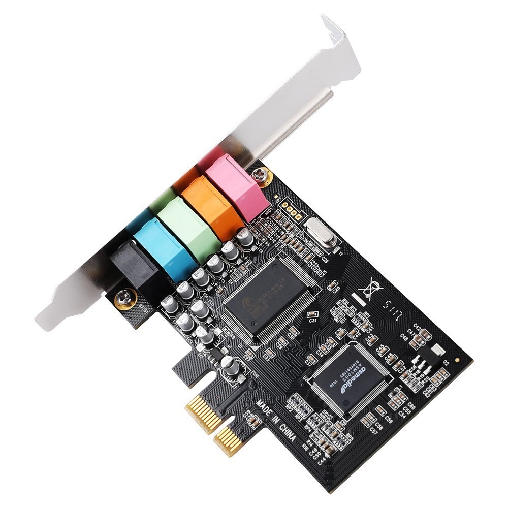 PCIe Soundkarte 5,1, PCI äußern umgeben 3D Audio- Karte für PC mit Hohe Direkte Klang Leistung & niedrig Profil Halterung