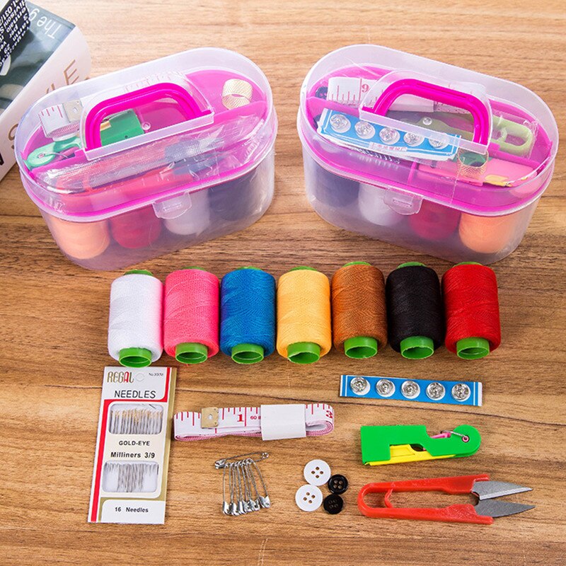 10 Piece Set。Household portable sewing box, sewing bag, hand sewing sewing suit