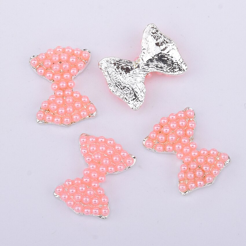 10 pièces Strass 3d ongle noeud papillon cristal ab perle nail art décoration métal bijoux à breloques pour ongles Y153 ~ 160