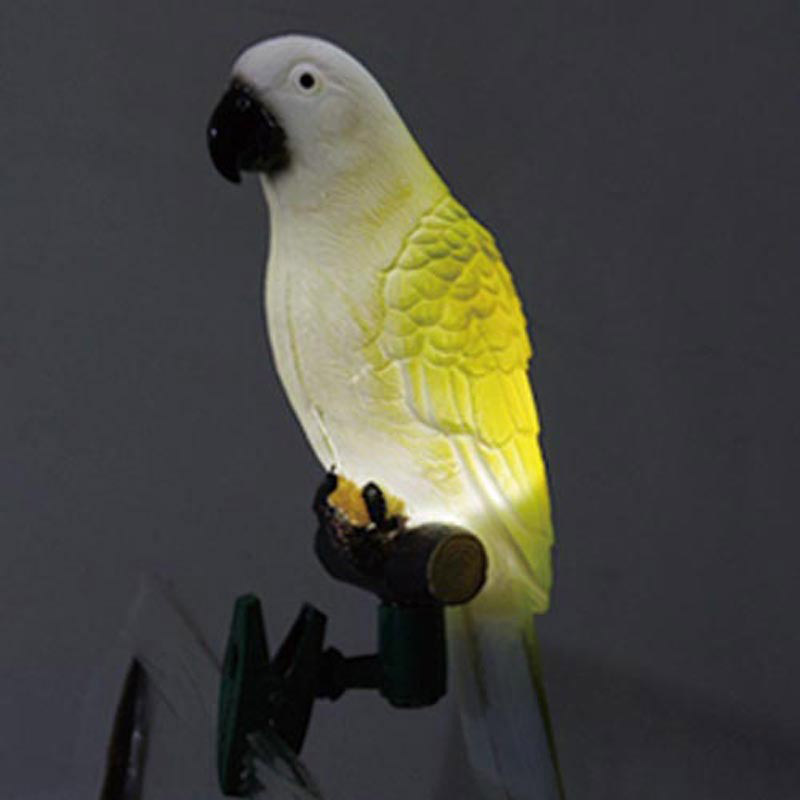 Solar- Energie LED Licht Vogel Papagei Lampe Mit Clip Nacht Lichter für draussen Garten Pfad Ornament SNO88