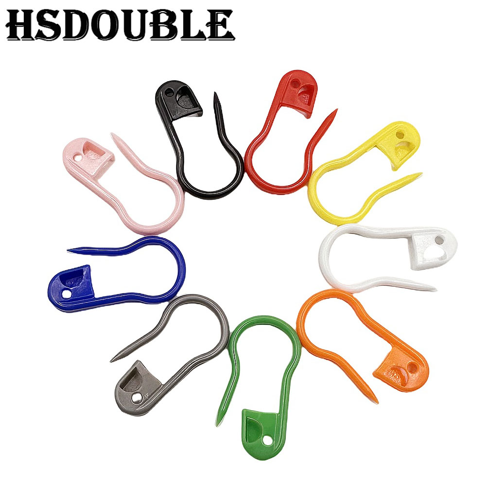 100 stk/eske fargerike plast sikkerhetsnåler strikkemarkører heklestingklemmer til gjør-det-selv strikking, sying, håndverk, klærtilbehør