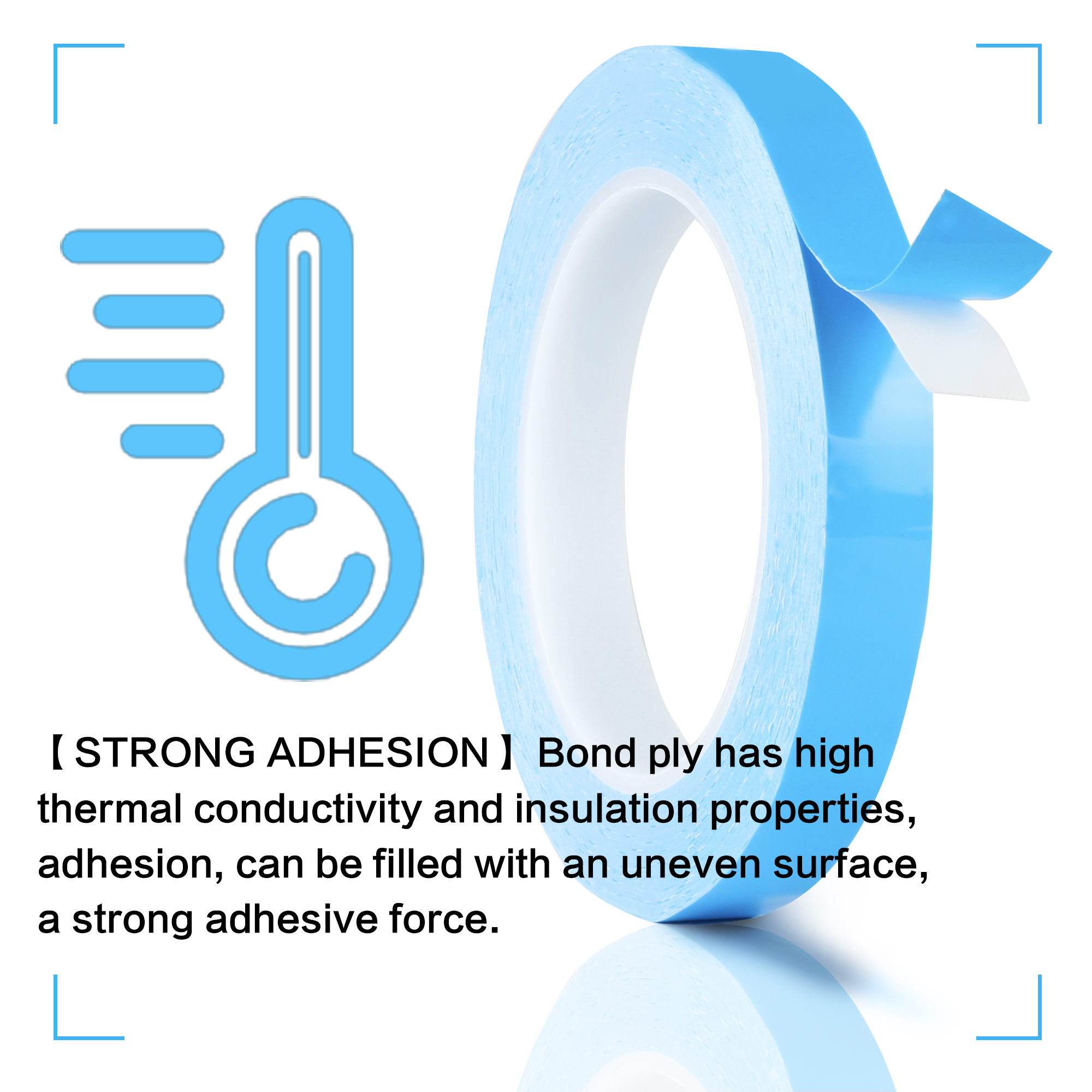 Nastro adesivo conduttivo termico biadesivo da 25 metri 5mm 8mm 10mm 12mm 15mm di larghezza per dissipatore di calore per strisce portato PCB patata fritta