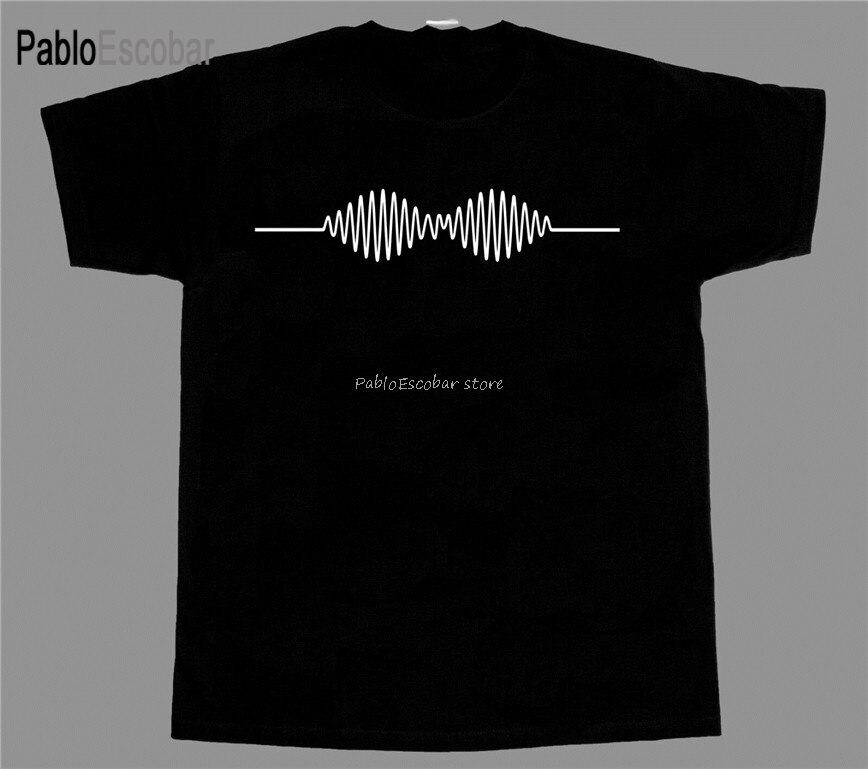 Mannen Katoenen T-shirt Arctic Monkeys Zwart Oscilloscoop Zwarte Shortlong Mouw T-shirt Voor Jeugd Middelbare Leeftijd De Oudere Tee shirt