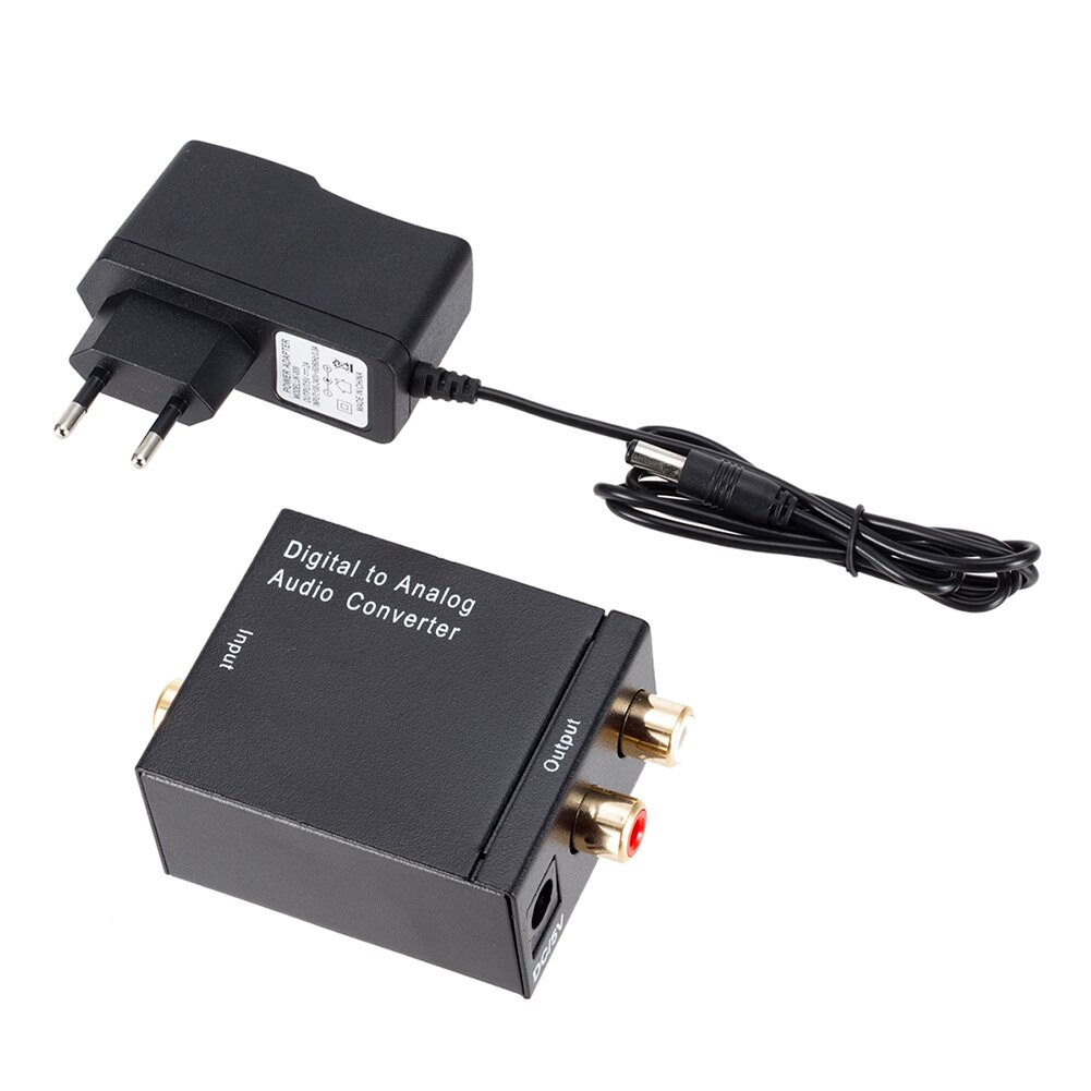 Stereo RCA Audio Adapter Optical SPDIF to Analog L/R DA Household Digital Music Audio Decoration for HD DVD Amp