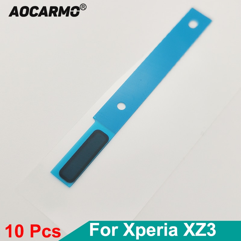 Aocarmo 10 sztuk/partia dla SONY Xperia XZ3 H9493 szczyt głośnik słuchawka pył siatki z klejem naklejki klej