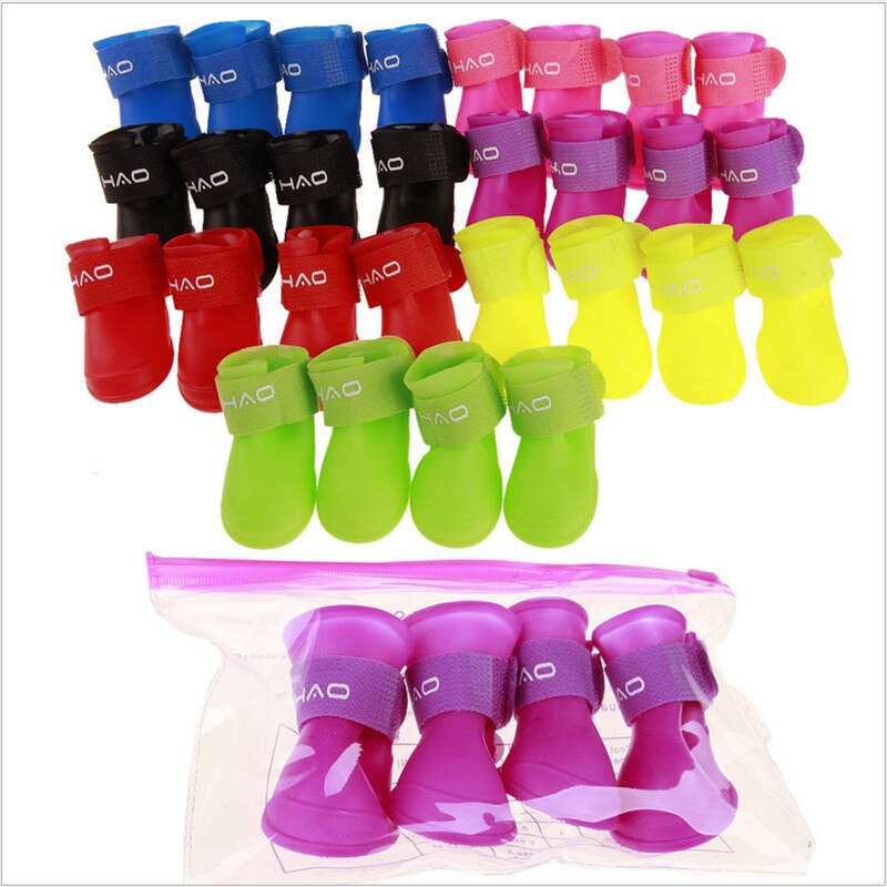 SUEF-bottes de pluie pour chiens et chats | 7 couleurs de chien et chat, fournitures pour animaux de compagnie, imperméables et antidérapantes, @ 01
