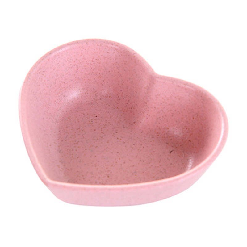 Tarwe Stro Hart Azijn Kruiden Gerecht Effen Roze Beige Groen Soja Saus Zout Snack Kleine Plaat 7.8*6.3 cm 1 st
