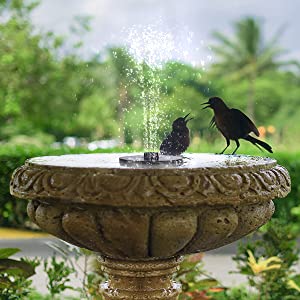 Solar Water Fountain Pool Pond Waterfall Fountain Garden Decoration Outdoor Bird Bath Solar Powered Fountain Floating Water