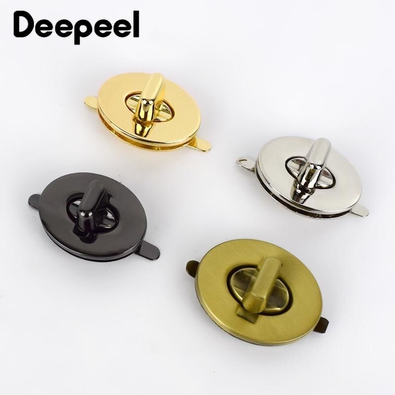 Deepeel 2 zestawy metalowe zamki Twist do torebek torebka zamknięcie blokada zatrzaski torebka zapięcie klamry akcesoria do rękodzieła DIY skóra Craft