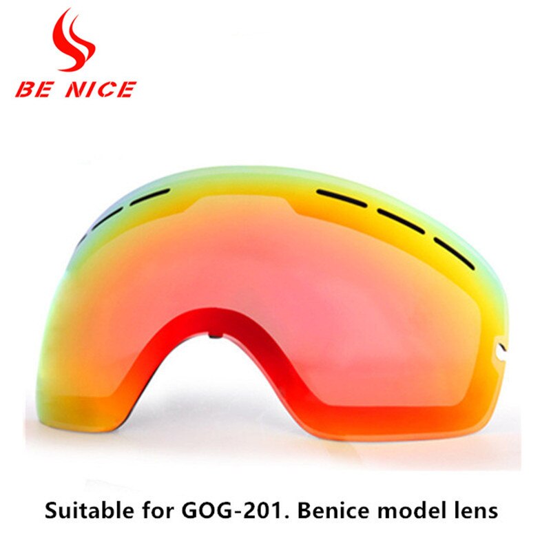 GOG-201Ski Goggles Originele Lens Anti-Fog UV400 Grote Sferische Ski Bril Sneeuw Bril Brillen Lenzen Vervanging Lens Snow3100