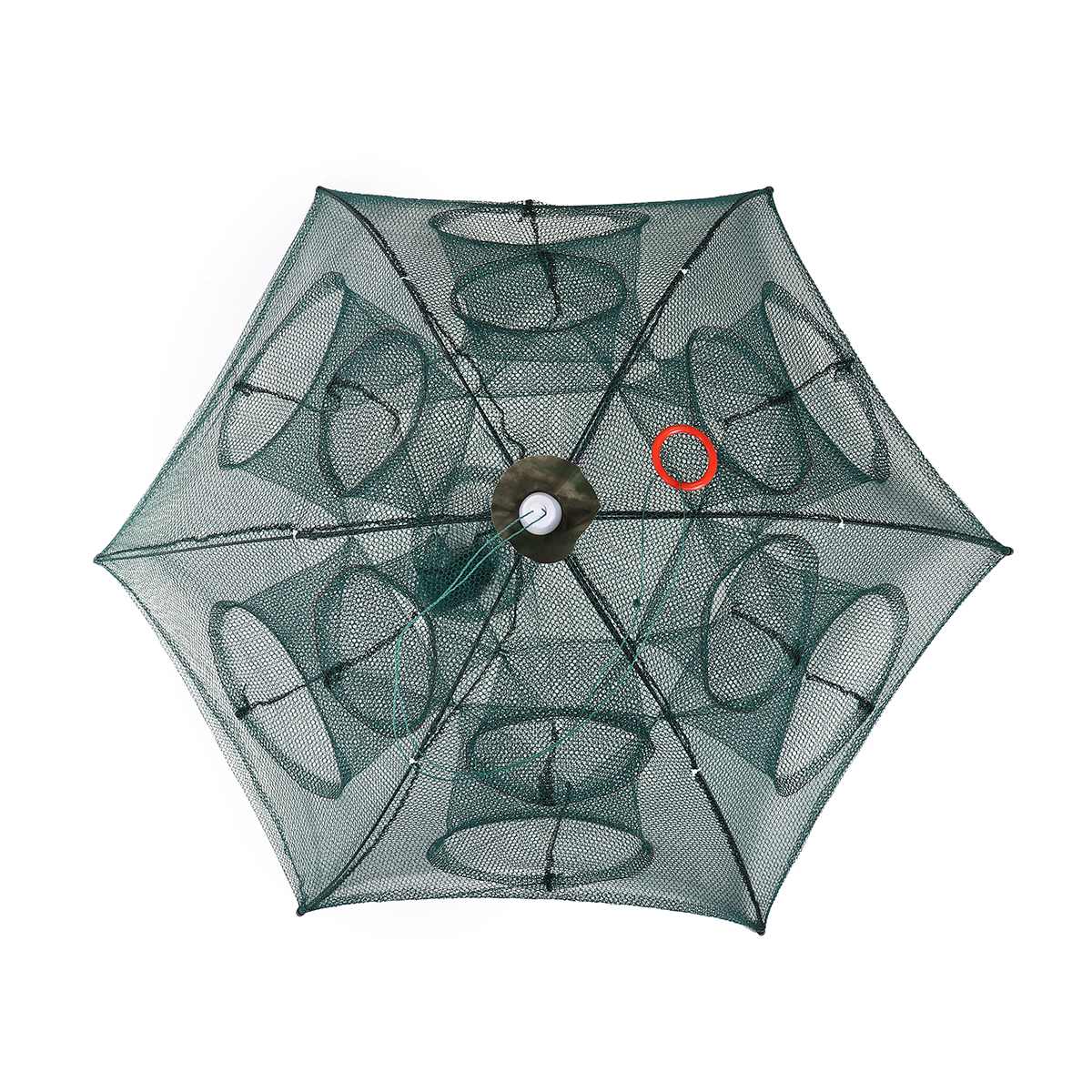 4-20 Holes Automatic Fishing Net Shrimp Cage Folded Fish Network Casting Nets Crayfish Shrimp Catcher Tank Trap Cages Mesh: 12 Holes