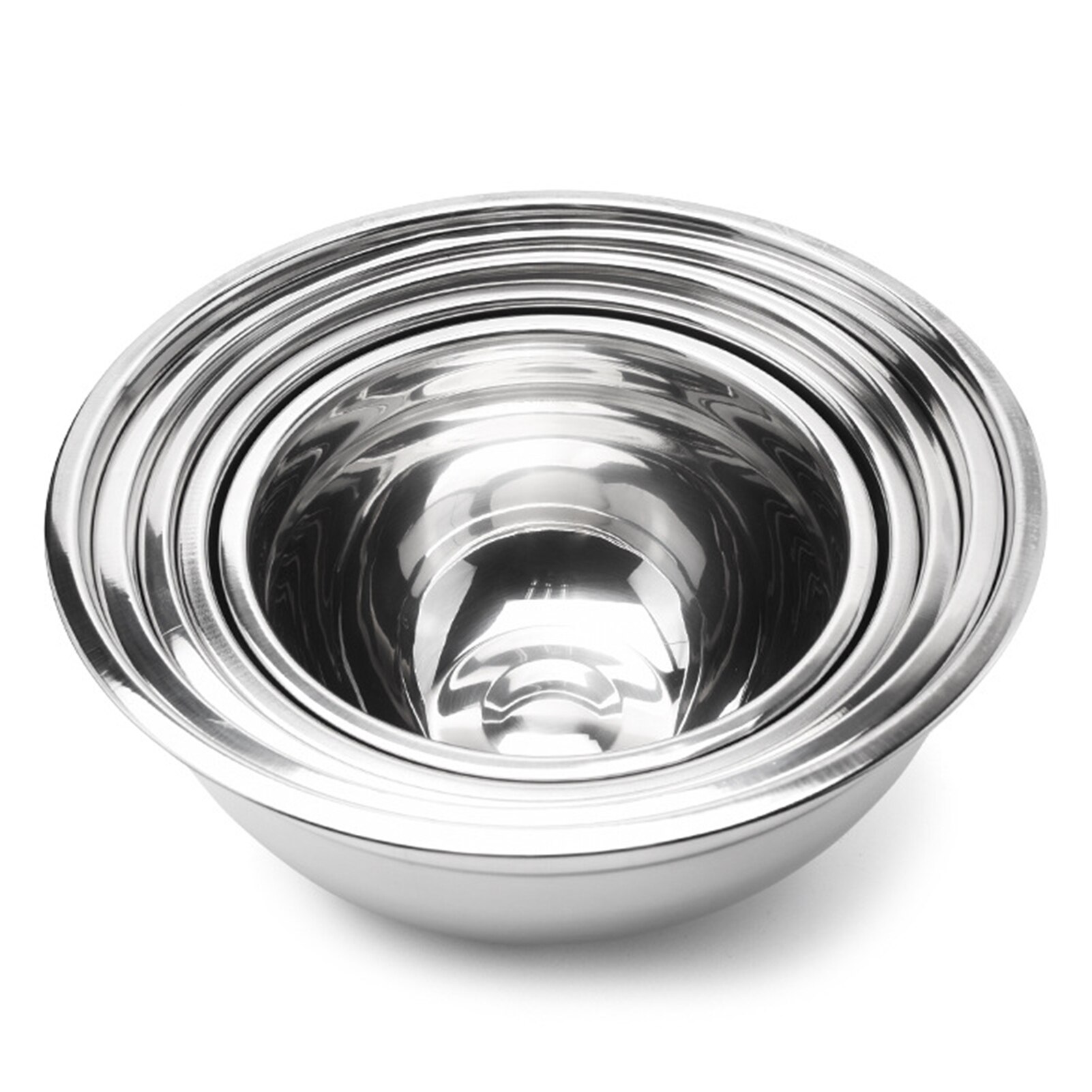 Stainless Steel Mixing Bowl Cake Salad Food Heat Insulation Holder Kitchen Tool Dishes Lunch Box