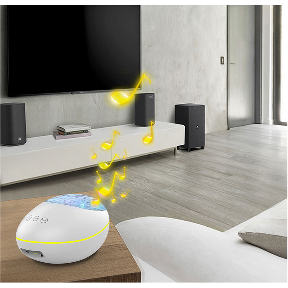 Led Sfeer Muziek Projector Aurora Oceaan Nachtlampje Afstandsbediening Speler Speaker Water Wave Sky Projectielamp