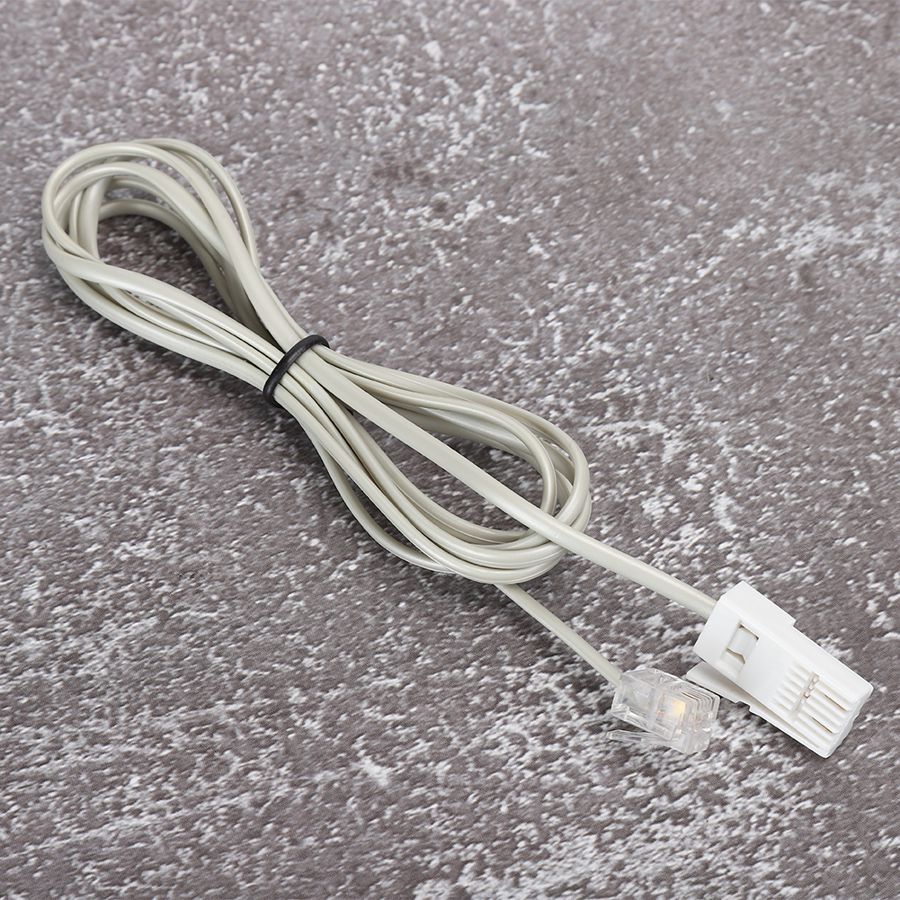 3PCS ABS Shell Durable Silver Gray Smooth Texture 1.5m Length Cable British Telephone Cord Special Wire