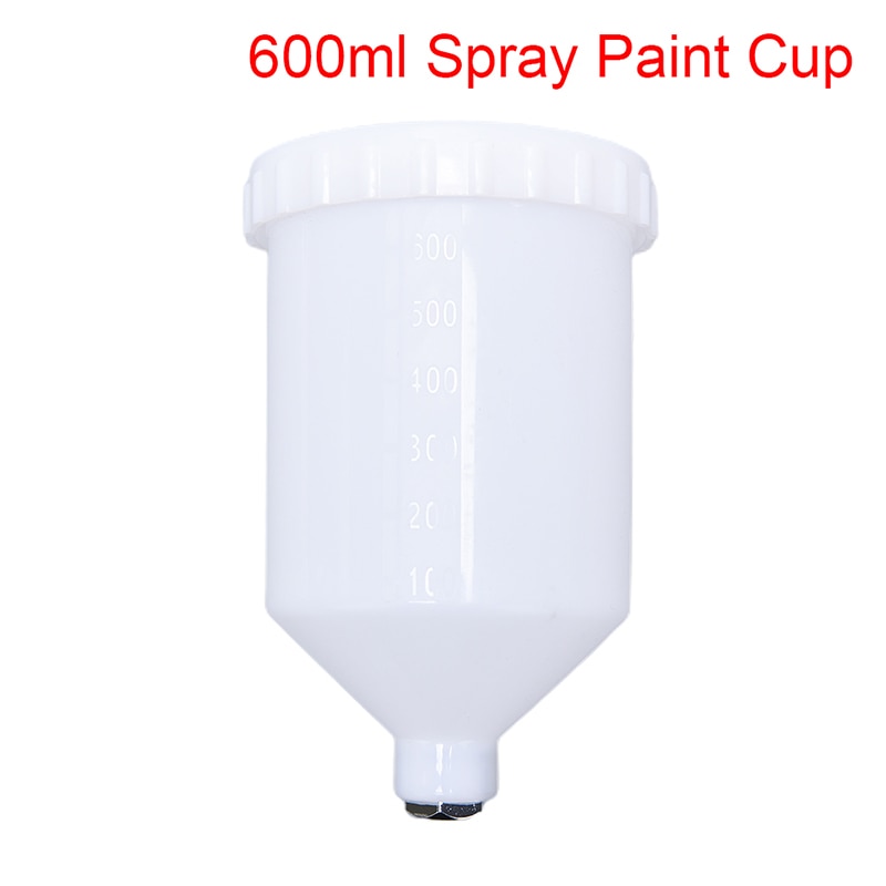 1PC 600ml Plastic Sprayer Cup Air Gravity Feed Spray Paint Pot Fast Mover Thread Connector for Spray Gun Tools