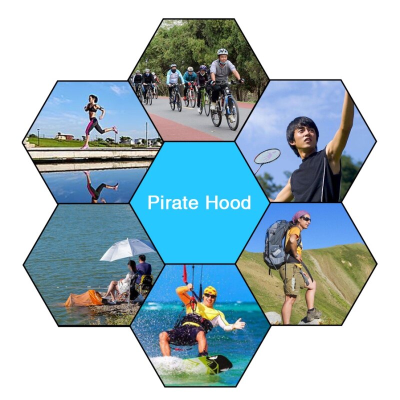 Cycle Bandana Men Pure Cycling Cap Outdoor Head Scarf Quick Dry Headband Summer Men bike cap Riding Bandana Ciclismo Pirate Hat