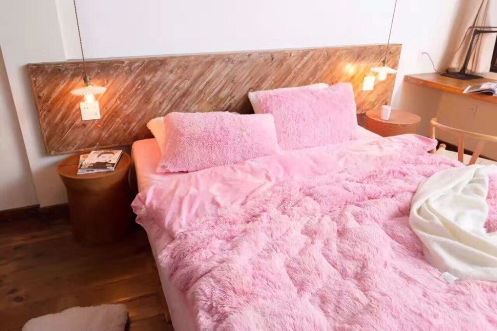 Mylb supermyk lang raggete uklar pels fuskepels varm koselig med fluffy sherpa-teppe 130cm*160cm 160cm*200cm