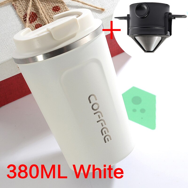Koffie Drip Filter Cup 350Ml 510Ml Draagbare Herbruikbare Papierloze Giet Over Koffie Druppelaar Opvouwbare Clever Coffee Filter Stijl: 380ml White Set