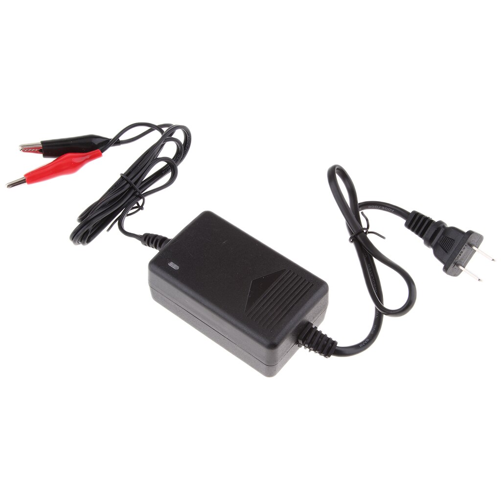 6V 2A Motorcycle Vehicle ATV Smart Fast Compact Battery Charger, Black