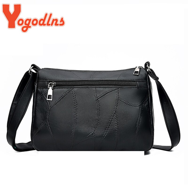 Yogodlns czarna moda damska solidna torba myte torba na ramię ze skóry PU dorywczo torba kwadratowa torebki damskie Crossbody