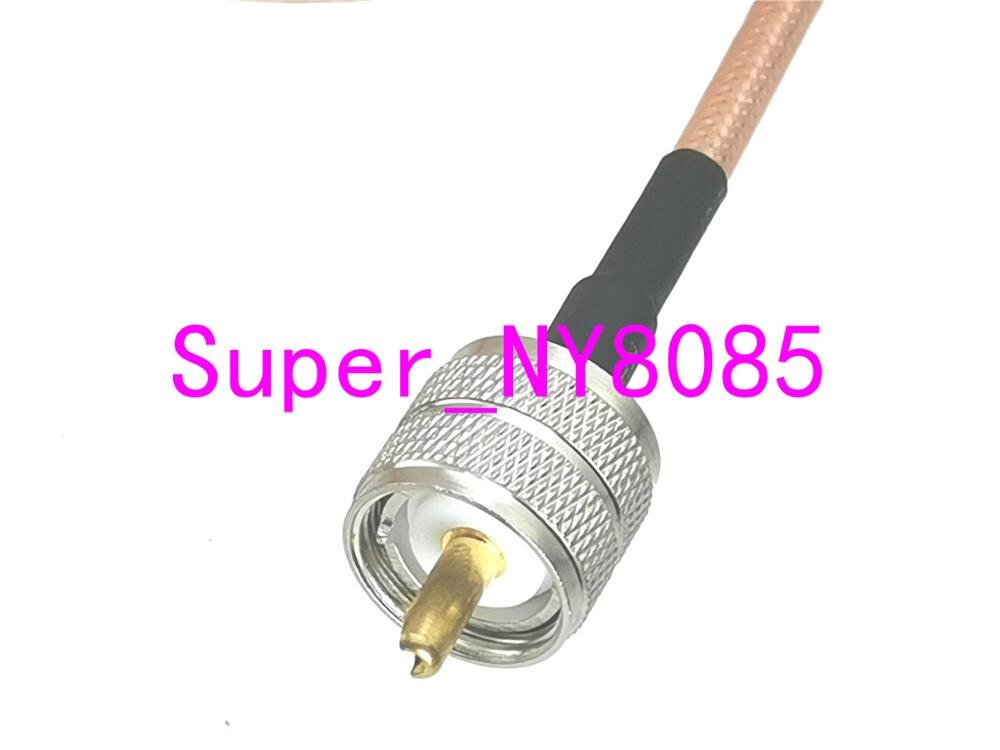 RG142 UHF PL259 spina maschio a UHF PL259 connettore maschio connettore a crimpare terminale RF Jumper cavo a spirale 4 pollici ~ 20M