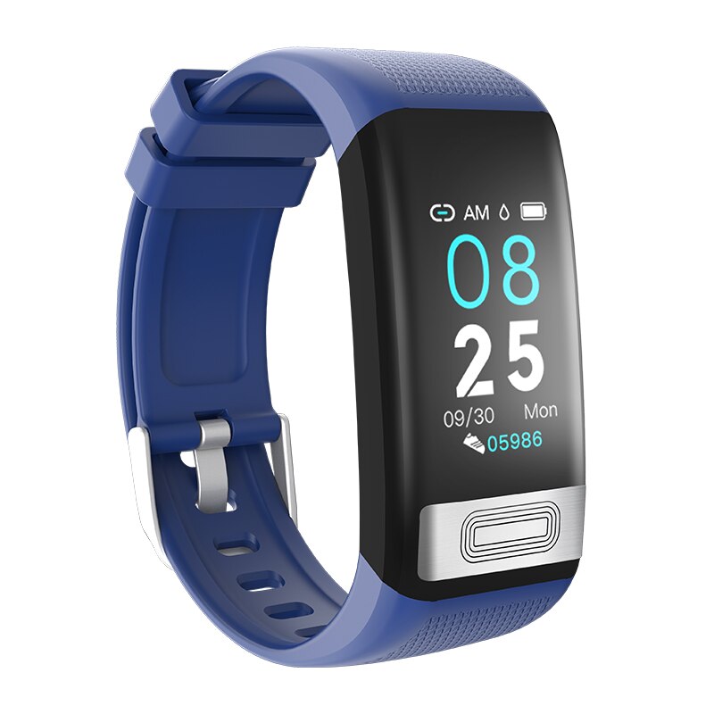 C20s smart polsbandje waterdicht fitness tracker фитнес браслет ecg hartslag bloeddrukmeter sport armband: Blauw