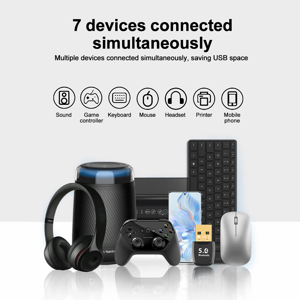 Adapter USB Bluetooth 5.4 5.1 Aux odbiornik audio nadajnik do głośnika PC Laptop soundbox bezprzewodowa mysz nadajnik USB