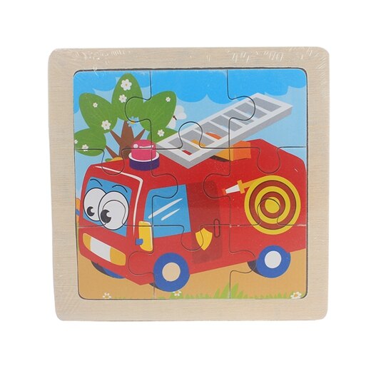 Kids Toys Cartoon Lovely Animal/Vehicle/Farm/Ocean Jigsaw Puzzle Wooden Toy Preschool Early Educational Learning for Children: 17