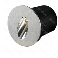 Verzonken Led Trap Licht Ronde Vierkante 1 w/3 w muur hoek lamp In Stap Lamp voor Betonnen muur stairway Night Lights AC85-265V: round / 3W / 4000k