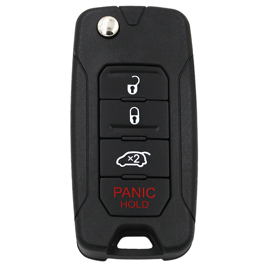 Gewijzigd Ongecensureerd Flip Remote Key Fob 3 + 1 Knop 315 Mhz 433Mhz Met ID46 Chip Voor Dodge voor Chrysler Voor Jeep Fcc Oht