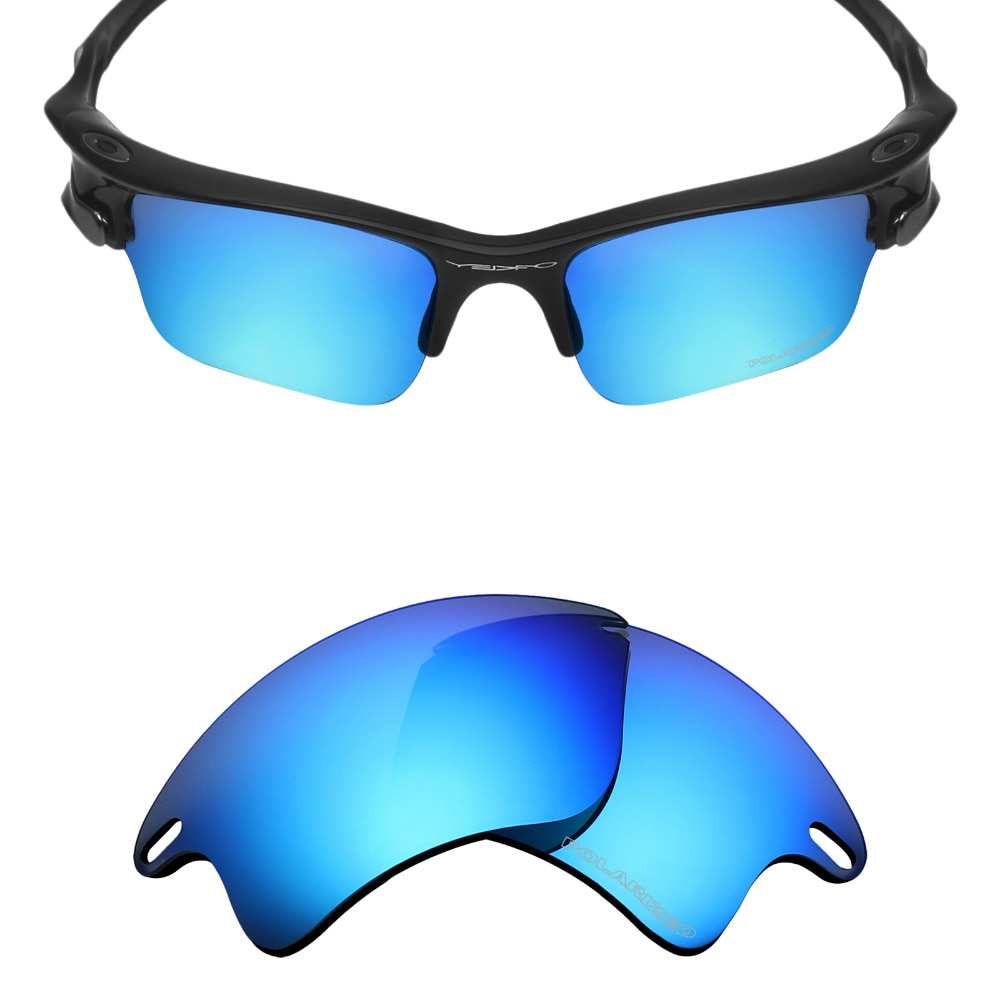 Mryok + polariseret modstå udskiftning af havvand linser til oakley hurtig jakke xl solbriller isblå